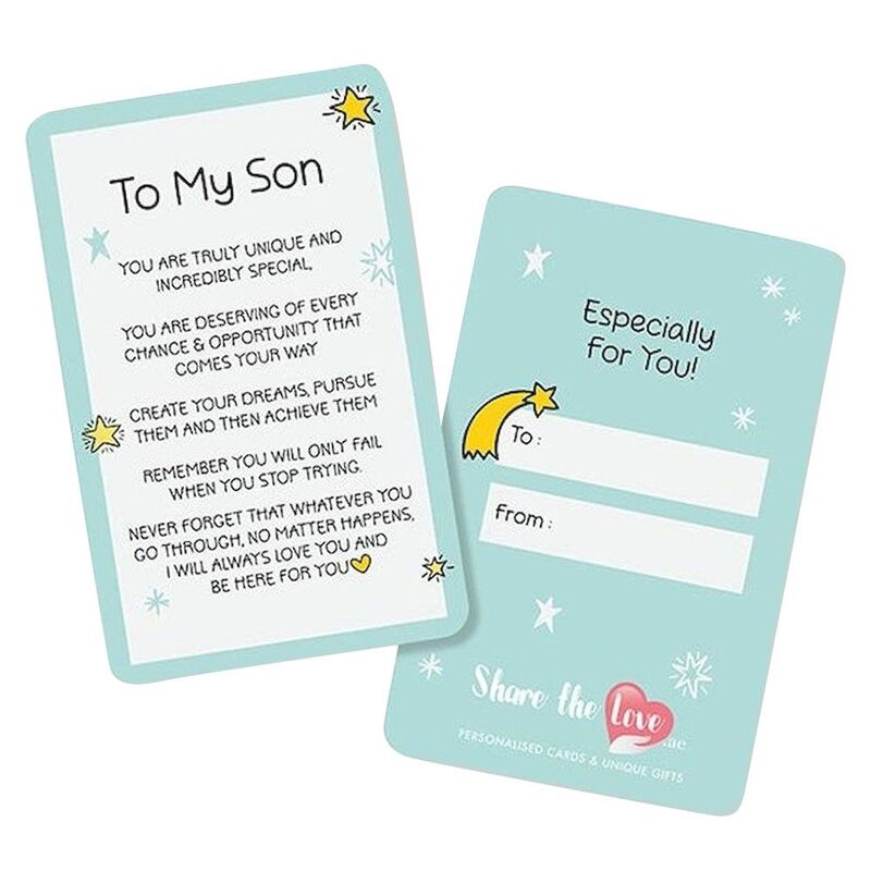Share The Love To My Son - Blue Affection Greeting Card Share The Love To My Son - Blue Affection Greeting Card