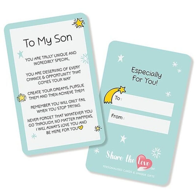 Share the Love To My Son - Stars Affection Greeting Card Share the Love To My Son - Stars Affection Greeting Card