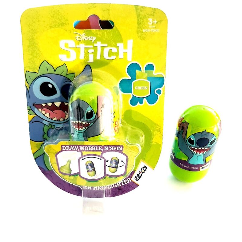 Disney Stitch Wobbler Highlighter W/ Backer Card - Green Disney Stitch Wobbler Highlighter W/ Backer Card - Green