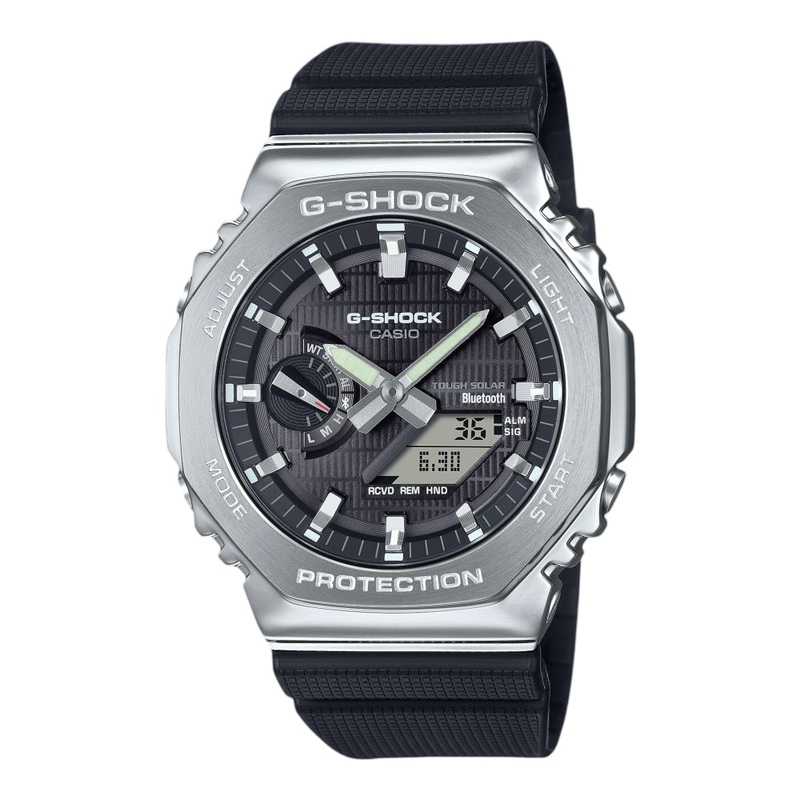 G-Shock G-Steel Solar Power Metal Men Watch Gbm-2100-1Adr - Black / Silver