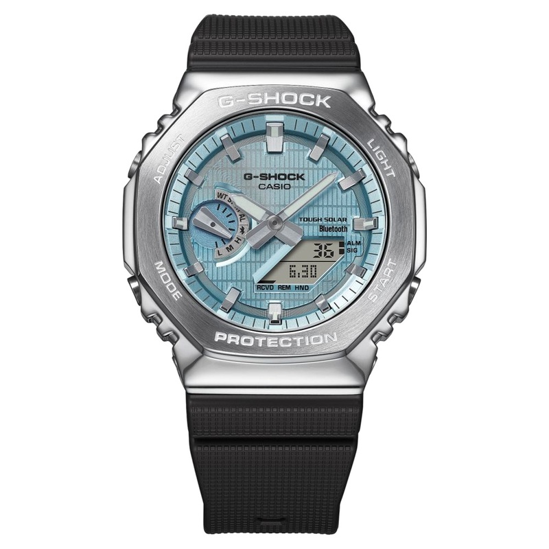 G-Shock G-Steel Solar Power Metal Men Watch Gbm-2100A-1A2Dr - Black / Silver G-Shock G-Steel Solar Power Metal Men Watch Gbm-2100A-1A2Dr - Black / Silver