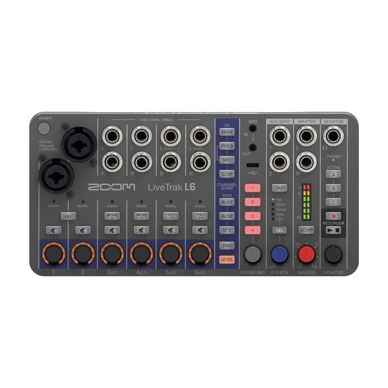 Zoom Livetrak L6-Zoom 10-Channel Compact Digital Mixer Zoom Livetrak L6-Zoom 10-Channel Compact Digital Mixer