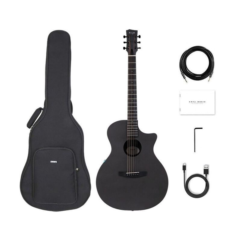 Enya X0/EGA-X0/BK.SP Grand Auditorium Acoustic Guitar - Black
