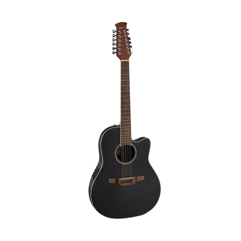 Ovation AB2412-5S Applause Mid Cutaway Acoustic-Electric Guitar 12 String - Black Satin