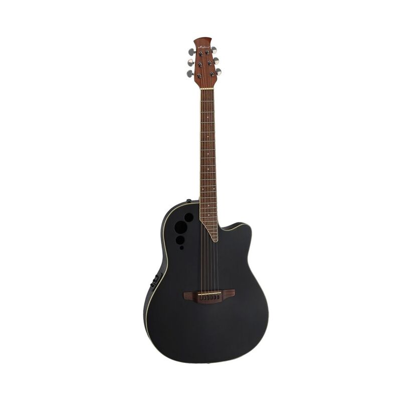 Ovation AE44-5S Applause Mid Depth Acoustic-Electric Guitar - Black Ovation AE44-5S Applause Mid Depth Acoustic-Electric Guitar - Black
