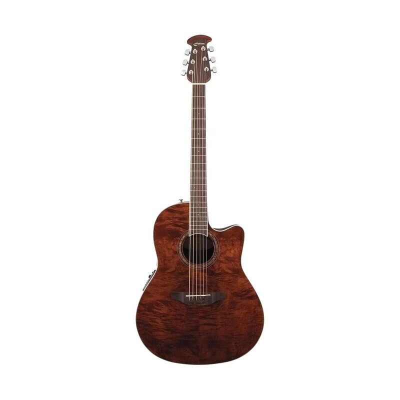 Ovation CS24P-NBM-G Celebrity Standard Plus Mid Cutaway Electric-Acoustic Guitar - Nutmeg Burled Maple Ovation CS24P-NBM-G Celebrity Standard Plus Mid Cutaway Electric-Acoustic Guitar - Nutmeg Burled Maple