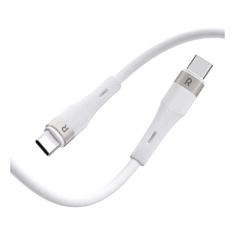 RavPower CB1038 60W C-C Cable Liquid Silicone - White