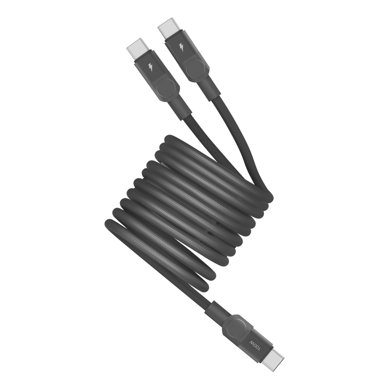 Momax Mag Link 100W USB-C To Dual USB-C Magnetic Cable 2m - Black Momax Mag Link 100W USB-C To Dual USB-C Magnetic Cable 2m - Black