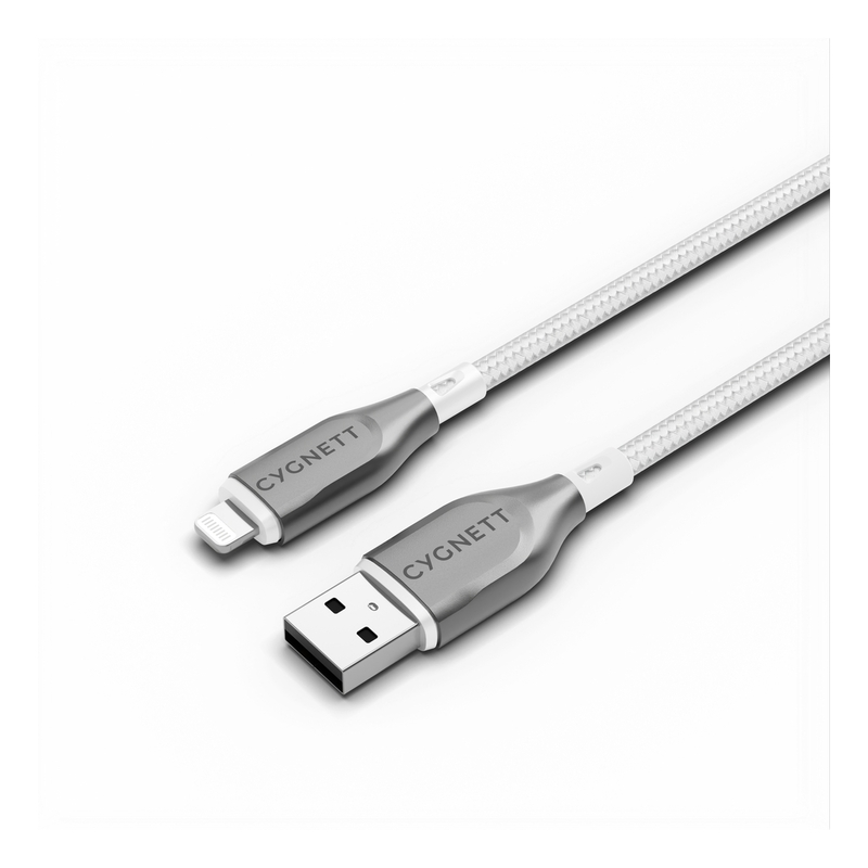 Cygnett Armoured Lightning To USB-A Cable 3m - White