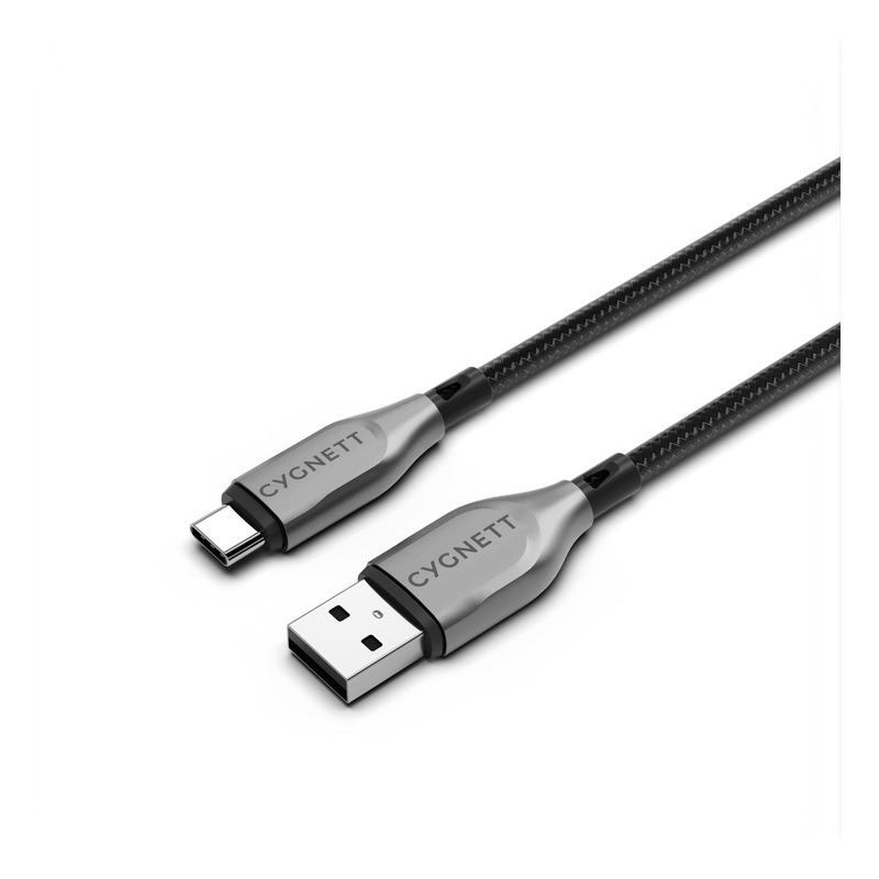 Cygnett Armoured USB-C To USB-A (USB 2.0) Cable 3m - Black