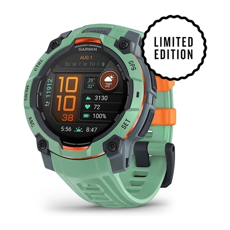 Garmin Instinct 3 GPS Smartwatch - 45mm AMOLED - Neotropic with Neotropic Band Garmin Instinct 3 GPS Smartwatch - 45mm AMOLED - Neotropic with Neotropic Band