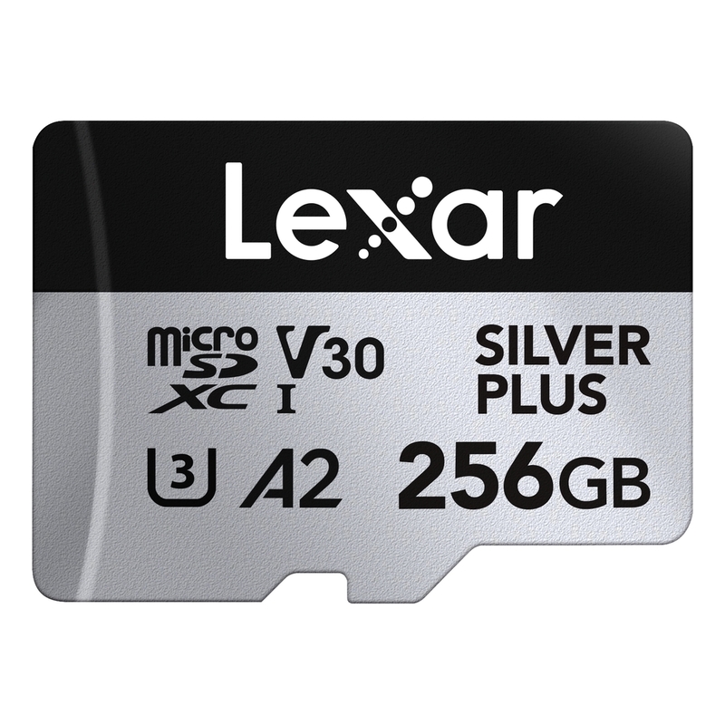 Lexar Professional SILVER PLUS microSDXC UHS-I cards up to 205MB/s read 150MB/s write C10 V30 U3 - 256GB Lexar Professional SILVER PLUS microSDXC UHS-I cards up to 205MB/s read 150MB/s write C10 V30 U3 - 256GB