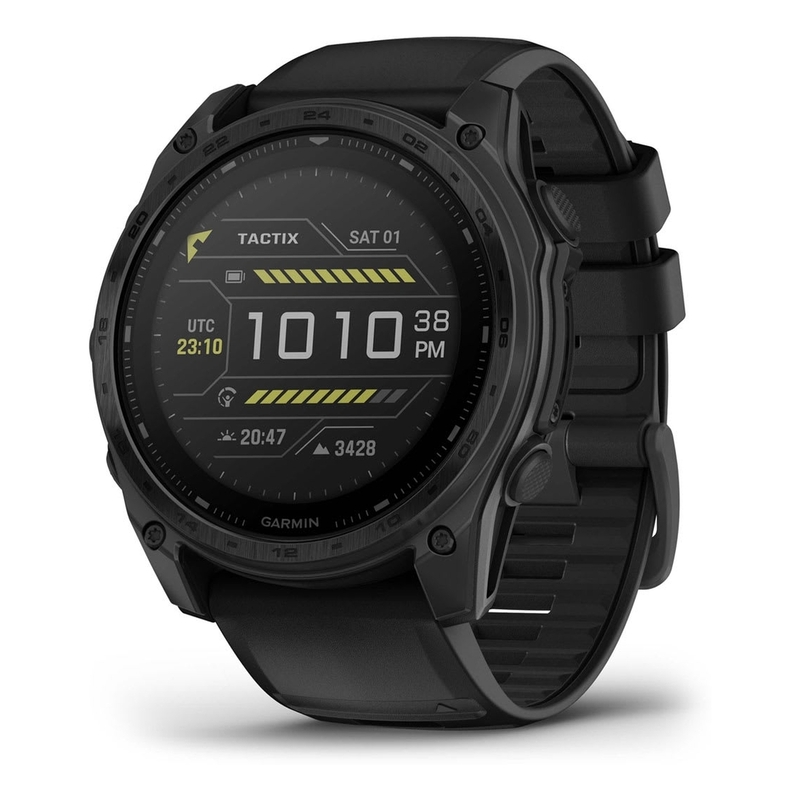 Garmin Tactix 8 51mm Solar Sapphire Tactical Smartwatch With Applied Ballistics Elite Solver - Black Dlc Titanium With Tactical Black Nylon Band + ...