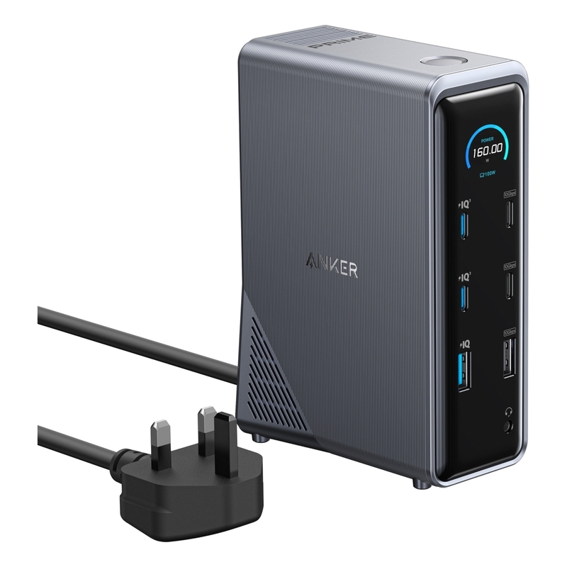 Anker Prime Charging Docking Station (14-in-1 Dual Display 160W) - Gray Anker Prime Charging Docking Station (14-in-1 Dual Display 160W) - Gray