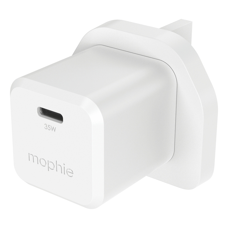 Mophie Power Adapter USB-C 35W Fast Charging Gan 3 Pin - White Mophie Power Adapter USB-C 35W Fast Charging Gan 3 Pin - White