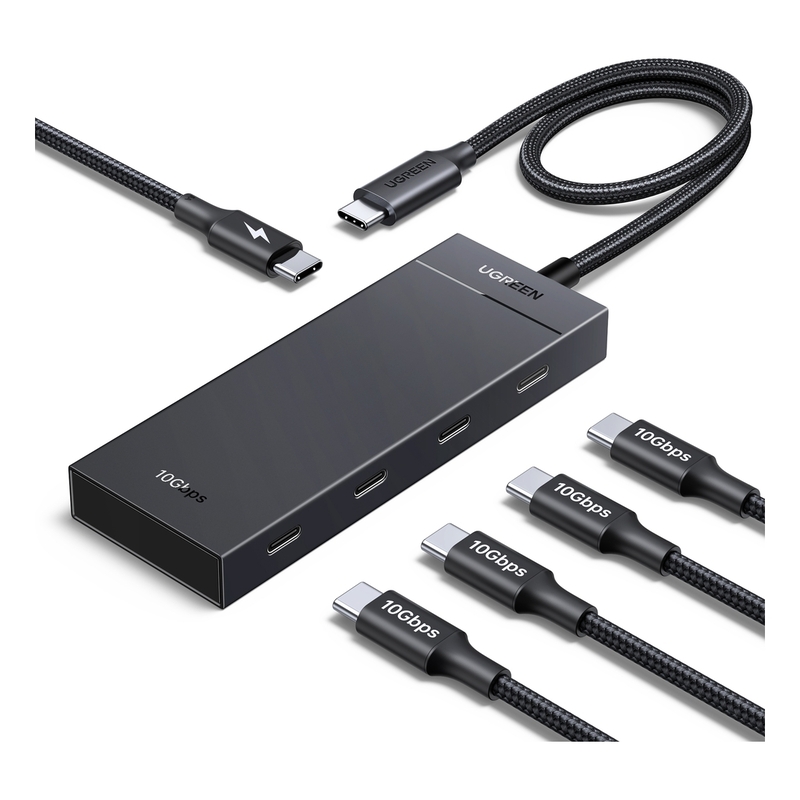 UGREEN 5-In-1 USB-C Hub 4X USB-C 3.2 + 100W PD - Space Gray UGREEN 5-In-1 USB-C Hub 4X USB-C 3.2 + 100W PD - Space Gray