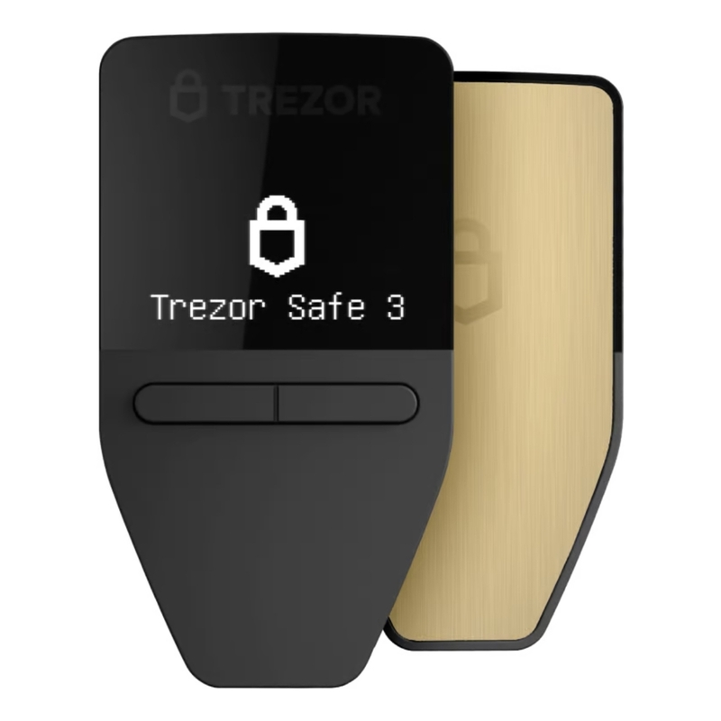 Trezor Safe 3 Advanced Crypto Hardware Wallet - Solar Gold Trezor Safe 3 Advanced Crypto Hardware Wallet - Solar Gold