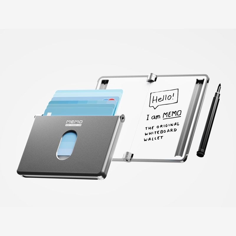 New Things Lab Memo RFID Blocking Whiteboard Wallet - Slate Gray New Things Lab Memo RFID Blocking Whiteboard Wallet - Slate Gray