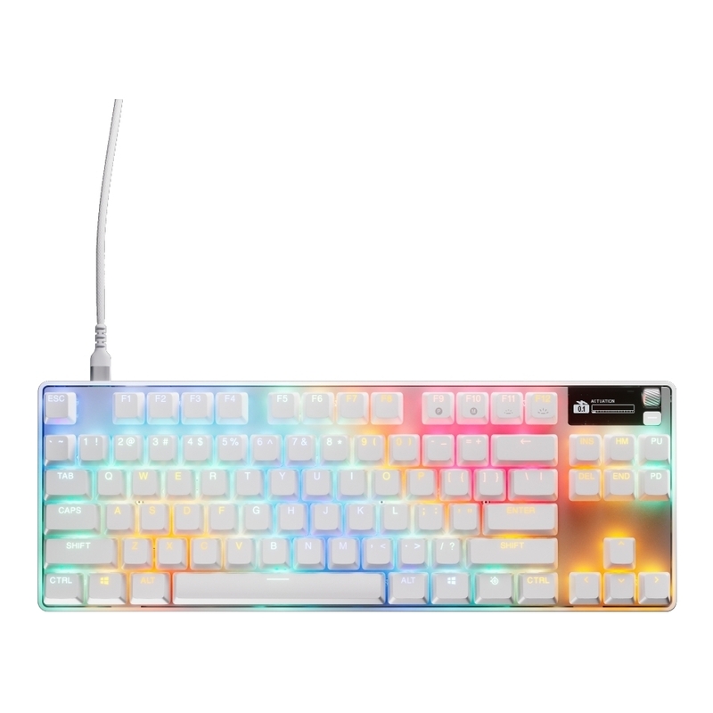 Steelseries Apex Pro Gen 3 TKL White Gaming Keyboard - OmniPoint 3.0 Adjustable HyperMagnetic Switches (US Layout) Steelseries Apex Pro Gen 3 TKL White Gaming Keyboard - OmniPoint 3.0 Adjustable HyperMagnetic Switches (US Layout)