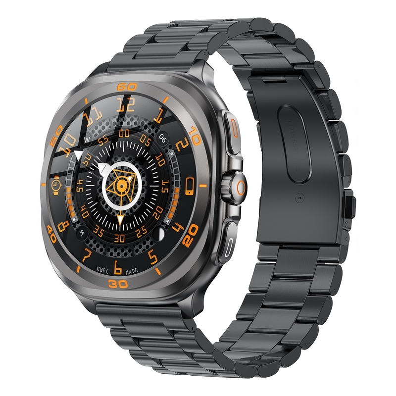 Swiss Military Dom7 Smartwatch Gunmetal/Black Metal Strap Swiss Military Dom7 Smartwatch Gunmetal/Black Metal Strap