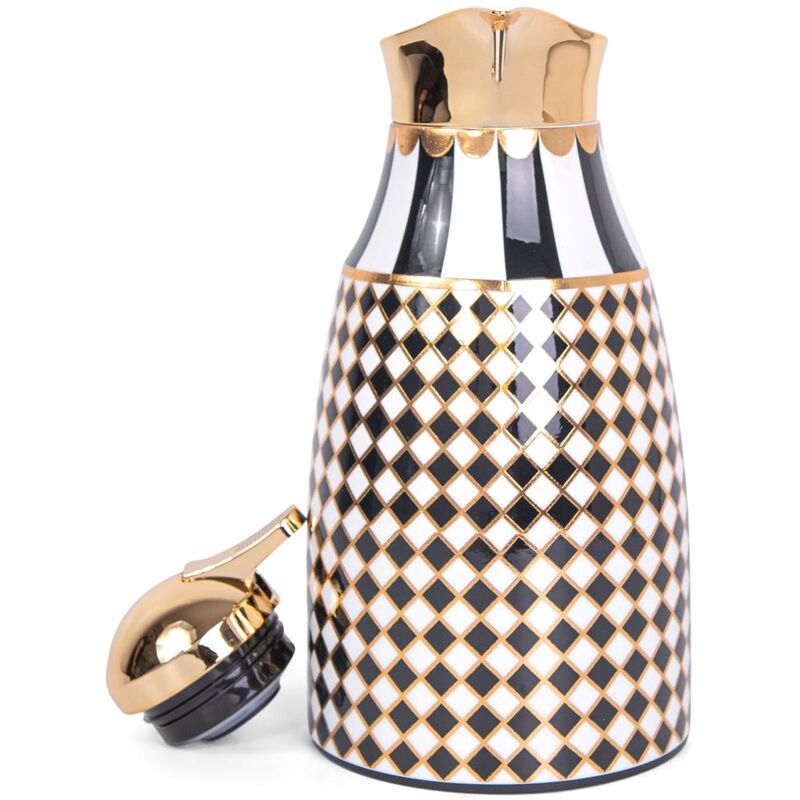 Roomours Circus 1L Thermos - Black & White/Gold Roomours Circus 1L Thermos - Black & White/Gold