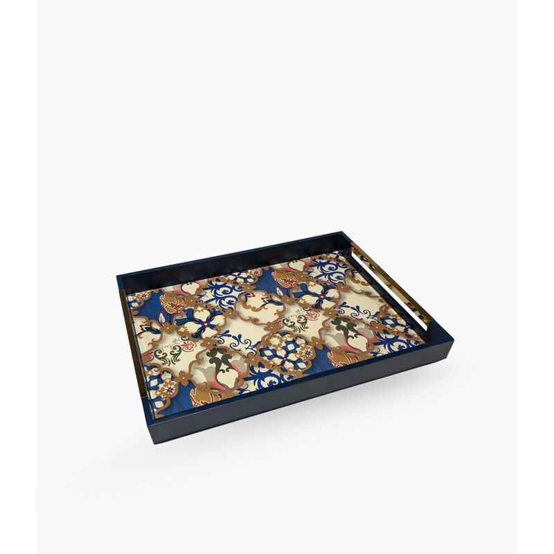 Roomours Blue Flower Tray Roomours Blue Flower Tray