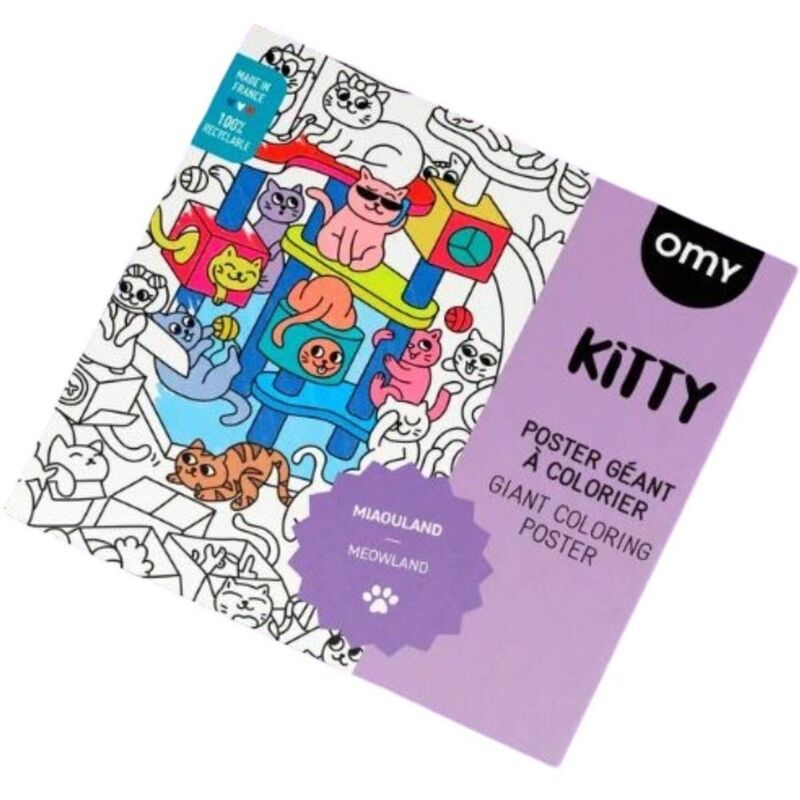 Omy Giant Coloring Poster - Kitty
