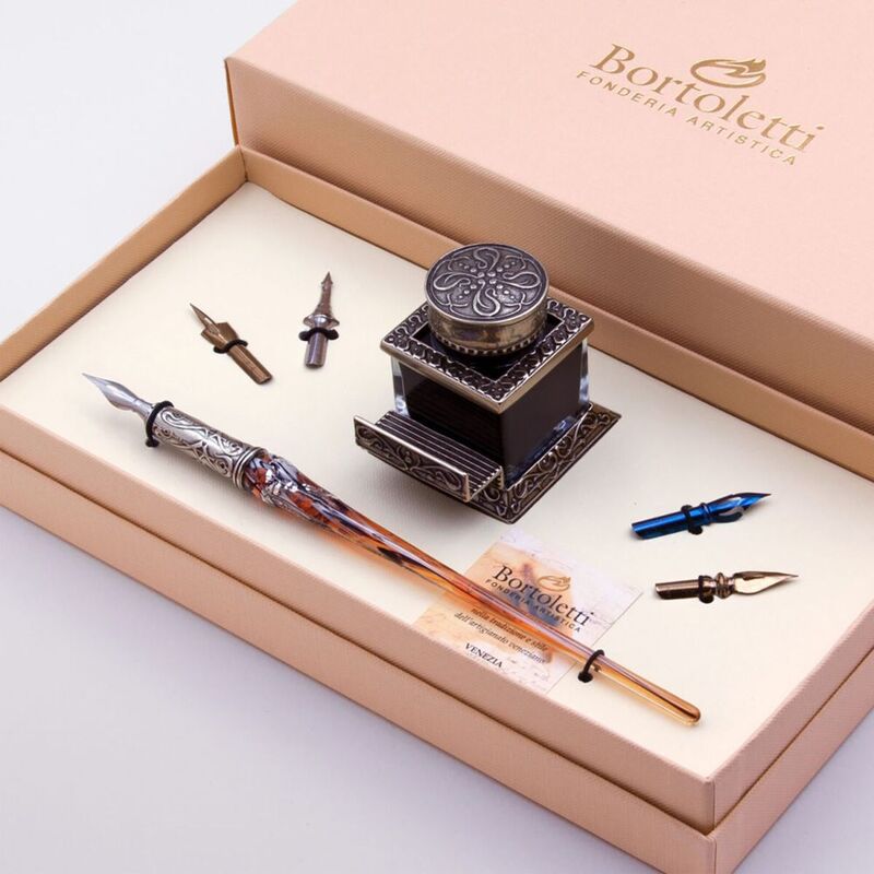 Bortoletti Fonderia Artistica Calligraphy Set 42 Tobia - Amber Bortoletti Fonderia Artistica Calligraphy Set 42 Tobia - Amber