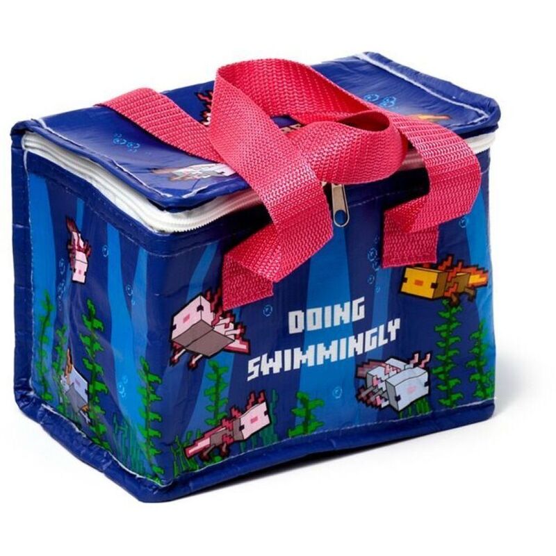 Puckator Rpet Cool Bag Lunch Bag - Minecraft Axolotl Puckator Rpet Cool Bag Lunch Bag - Minecraft Axolotl