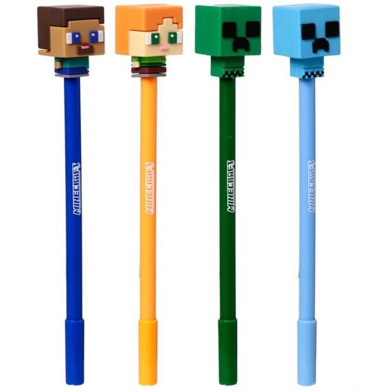 Puckator Inkredible Erasable Pen With Minecraft Chibi Style Topper (Assortment - Includes 1)