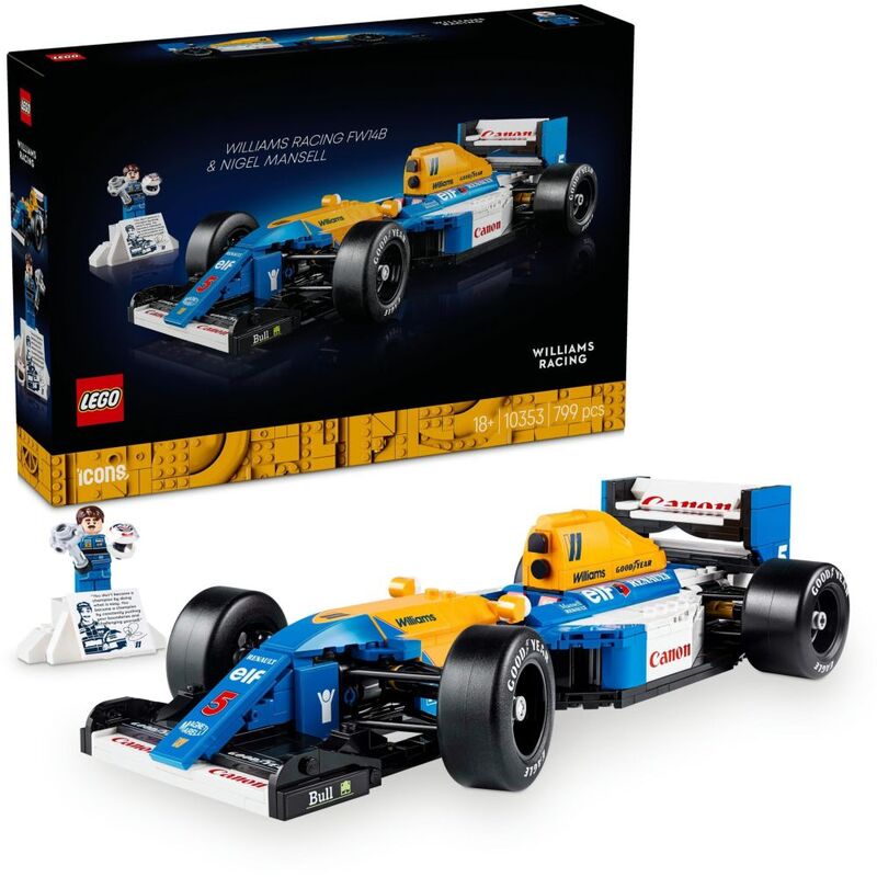 LEGO Icons Williams Racing FW14B And Nigel Mansell 10353 (799 Pieces) LEGO Icons Williams Racing FW14B And Nigel Mansell 10353 (799 Pieces)