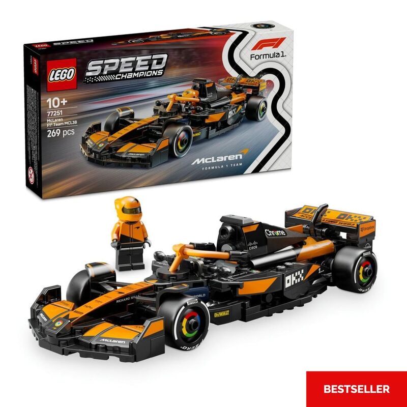 LEGO Speed Champions F1 Mclaren Team MCL38 Race Car 77251 (269 Pieces) LEGO Speed Champions F1 Mclaren Team MCL38 Race Car 77251 (269 Pieces)