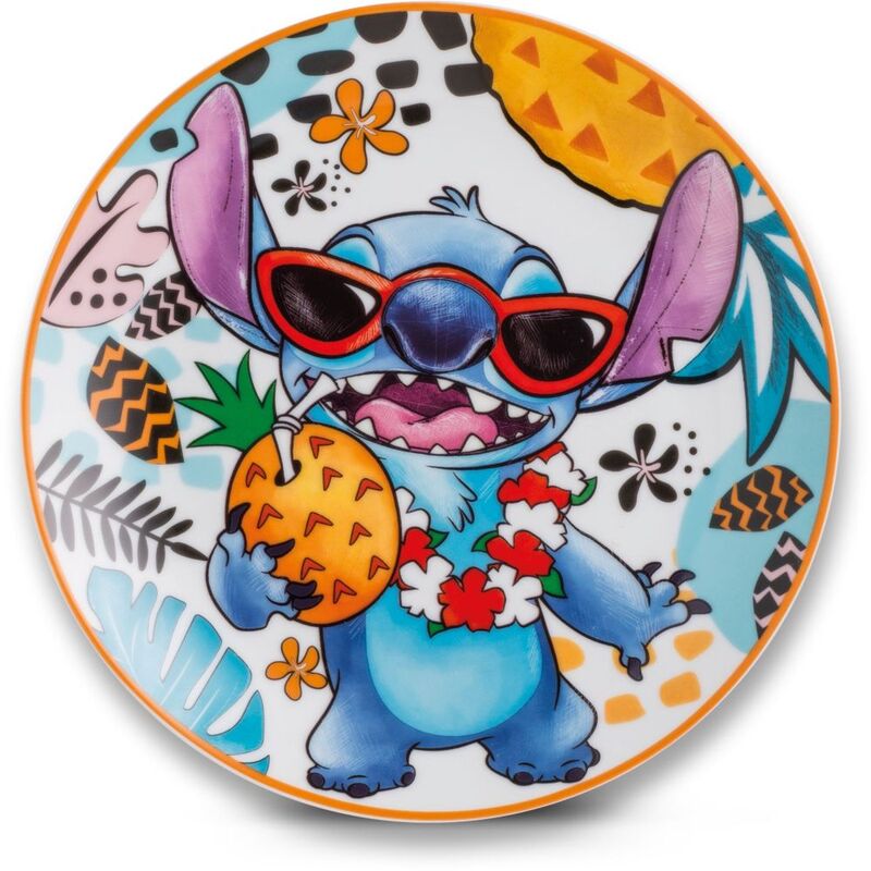 EGAN Disney Stitch Dessert Plate (Set Of 2) - White 19cm EGAN Disney Stitch Dessert Plate (Set Of 2) - White 19cm