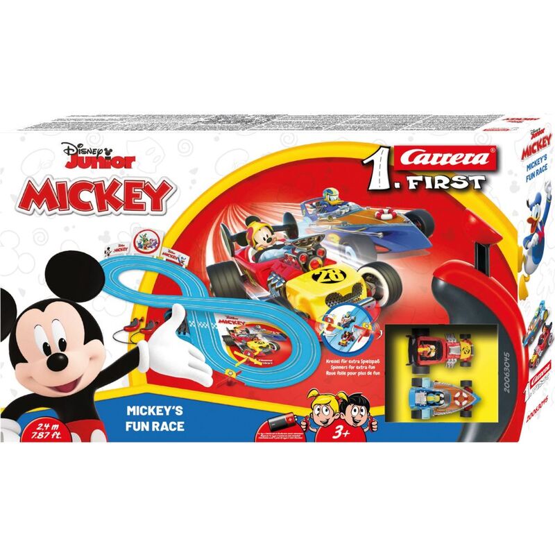 Carrera First Disney Junior Mickey's Fun Race Slot Car Racing System 2.4M Carrera First Disney Junior Mickey's Fun Race Slot Car Racing System 2.4M