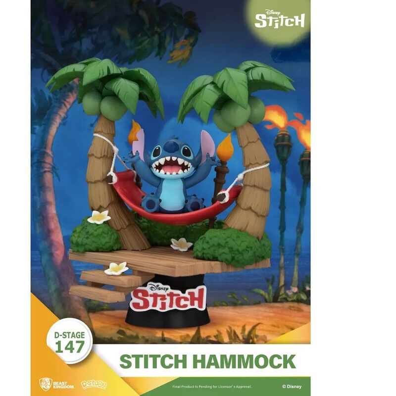 Beast Kingdom D-Stage Disney Lilo & Stitch Stitch Hammock 5-Inch Diorama Beast Kingdom D-Stage Disney Lilo & Stitch Stitch Hammock 5-Inch Diorama