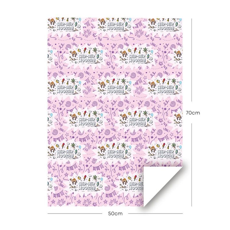 Share The Love Hip Hip Hooray Wrapping Paper Roll - Pink - (50 x 70 cm) Share The Love Hip Hip Hooray Wrapping Paper Roll - Pink - (50 x 70 cm)