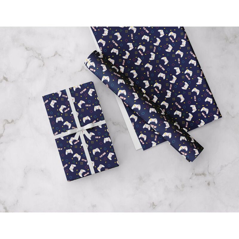 Share The Love Gamer Theme Wrapping Paper - Blue - (50 x 70 cm) Share The Love Gamer Theme Wrapping Paper - Blue - (50 x 70 cm)