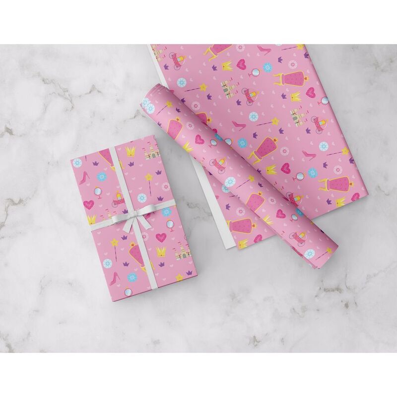 Share The Love Princess Wrapping Paper - Pink - (50 x 70 cm)