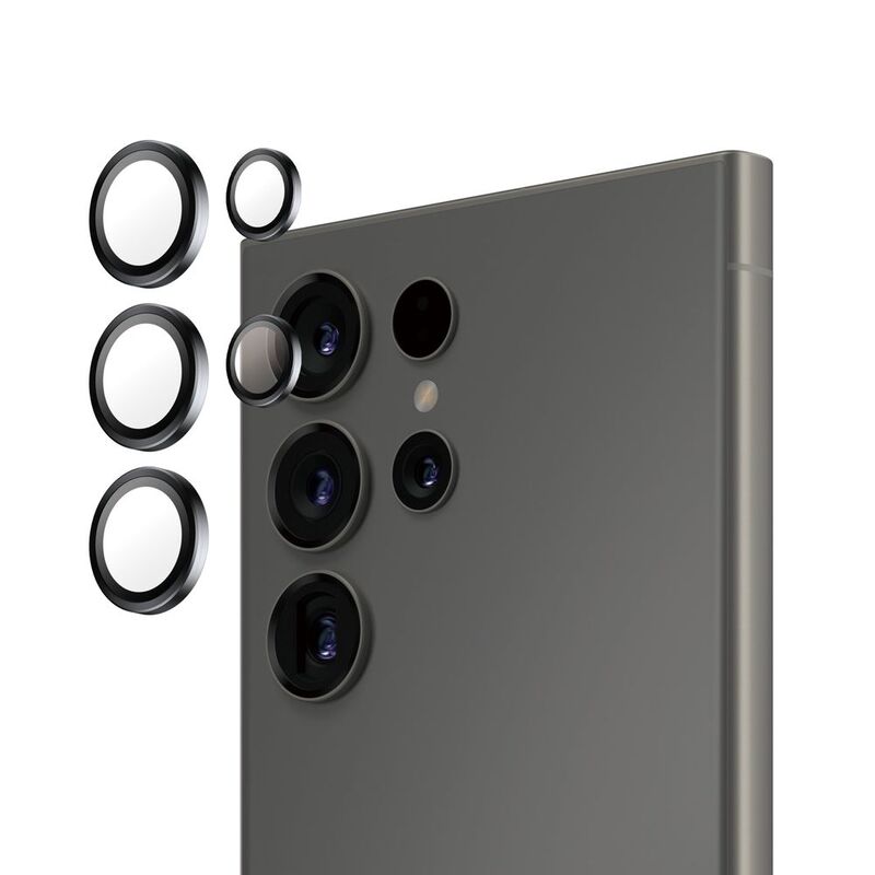 Panzer Glass Samsung Galaxy S25 Ultra Camera Lens Protector - Hoops - Black Panzer Glass Samsung Galaxy S25 Ultra Camera Lens Protector - Hoops - Black