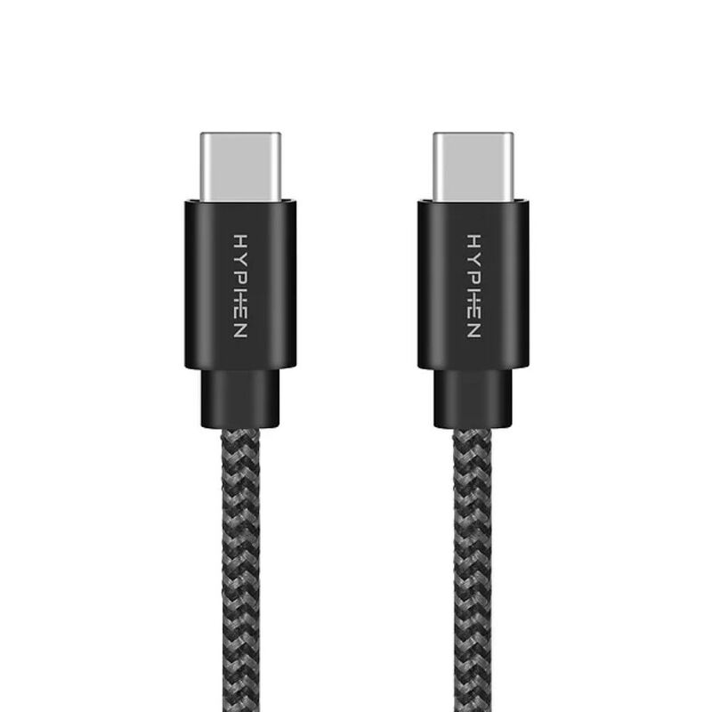 Hyphen Tuf Type C To Type C Nylon Braid Cable 100W - 30cm Hyphen Tuf Type C To Type C Nylon Braid Cable 100W - 30cm