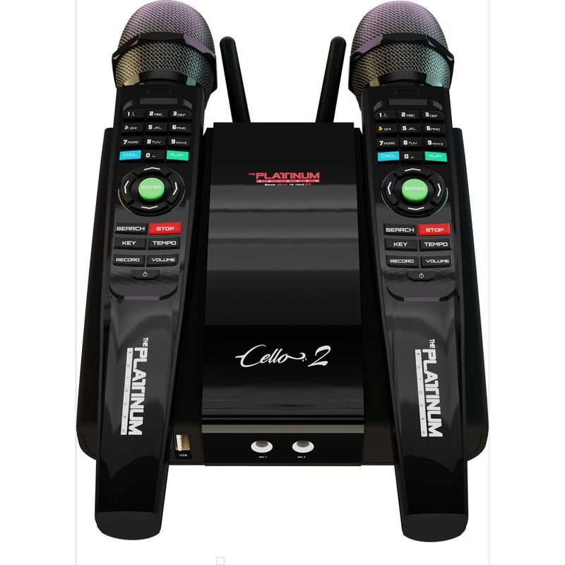 Platinum Karaoke Cello 2 Wireless Microphones Karaoke Player Platinum Karaoke Cello 2 Wireless Microphones Karaoke Player