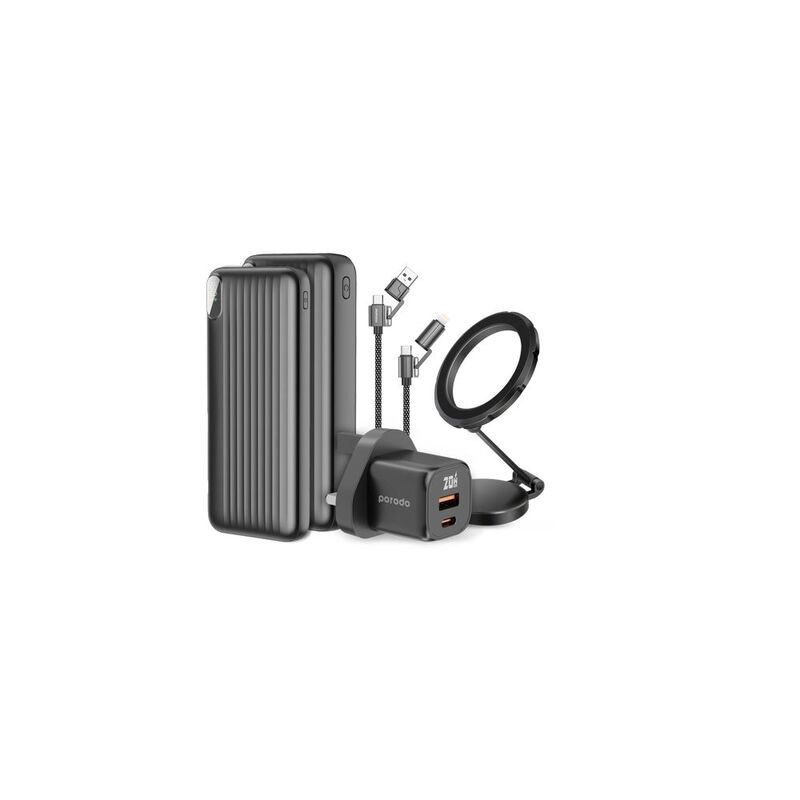 Porodo 6 Essentials In 1 Ultimate Combo - Black Porodo 6 Essentials In 1 Ultimate Combo - Black