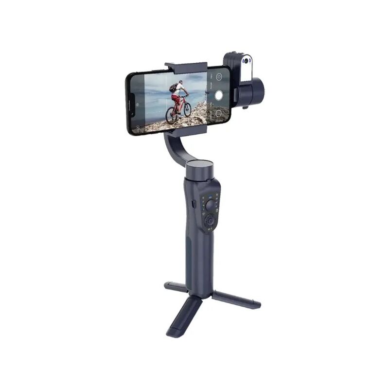 Porodo 3-Axis AI Tracker & Light Gimbal Stabilizer - Black