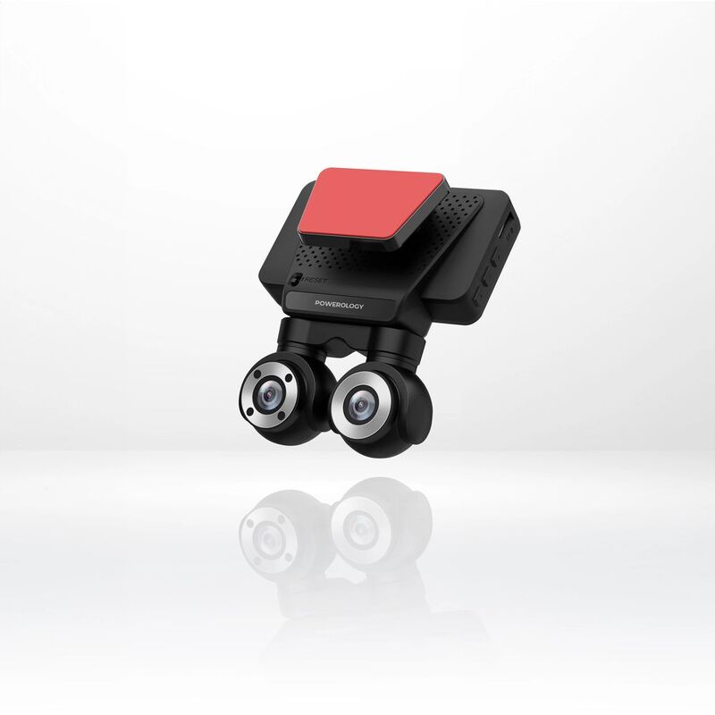 Powerology Dual Lens Dash Camera - Black