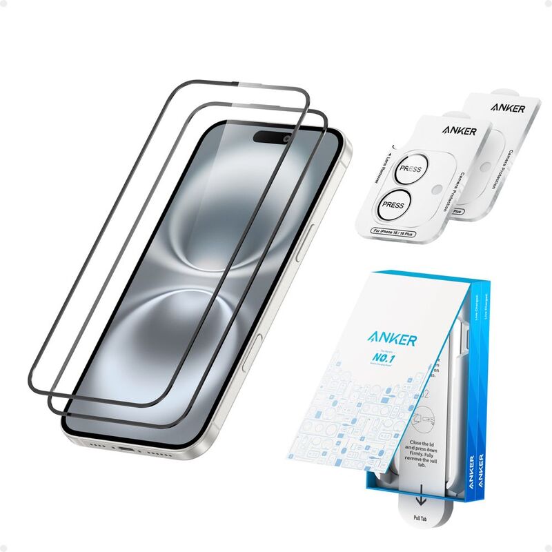 Anker Easy Fit HD Screen And Camera Lens Protectors Kit For iPhone 16 Pro Max (Pack of 2) Anker Easy Fit HD Screen And Camera Lens Protectors Kit For iPhone 16 Pro Max (Pack of 2)