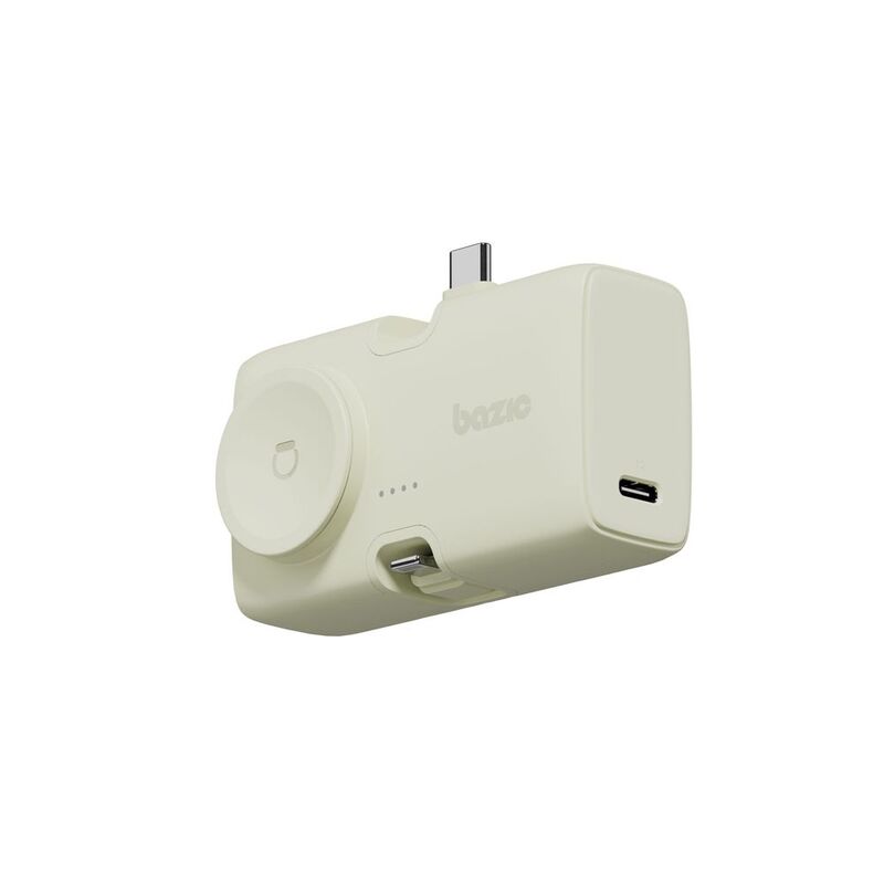 Bazic Gopower Koda/ 3-in-1 5000mAh Foldable USB-C / Lightning Pin Powerbank With Apple Watch Charger - Pistachio