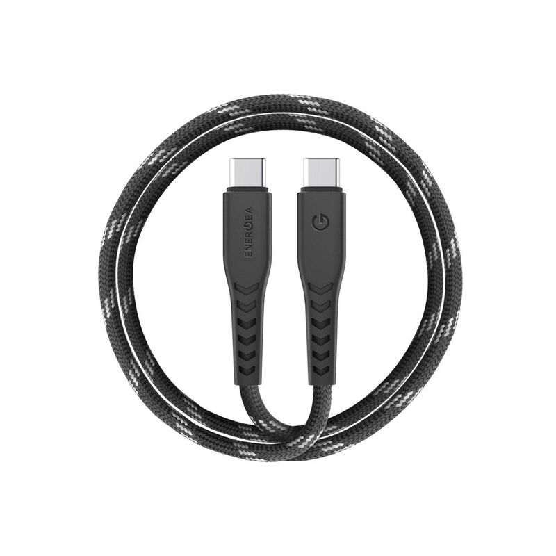 Energea Nyloflex/ USB 2.0 USB-C To USB-C Charge & Sync Cable 480Mbps 5A 1.5M - Black Energea Nyloflex/ USB 2.0 USB-C To USB-C Charge & Sync Cable 480Mbps 5A 1.5M - Black