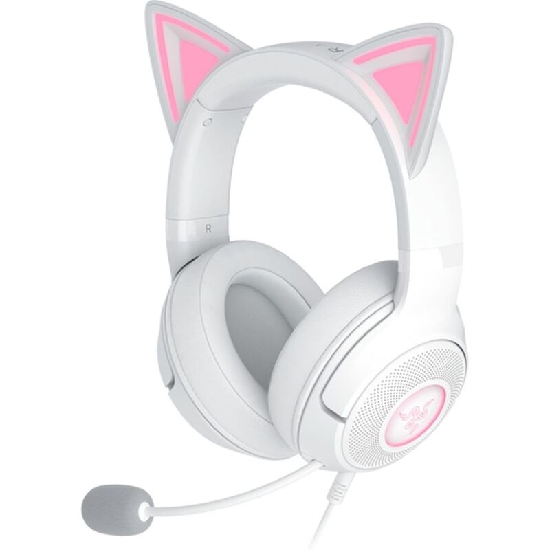 Razer Kraken Kitty V2 Wired RGB Headset With Kitty Ears - White