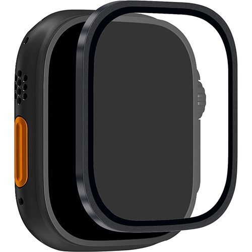 Puro Tempered Glass With Titanium Frame For Apple Watch Ultra/ Ultra 2 49mm - Black Puro Tempered Glass With Titanium Frame For Apple Watch Ultra/ Ultra 2 49mm - Black