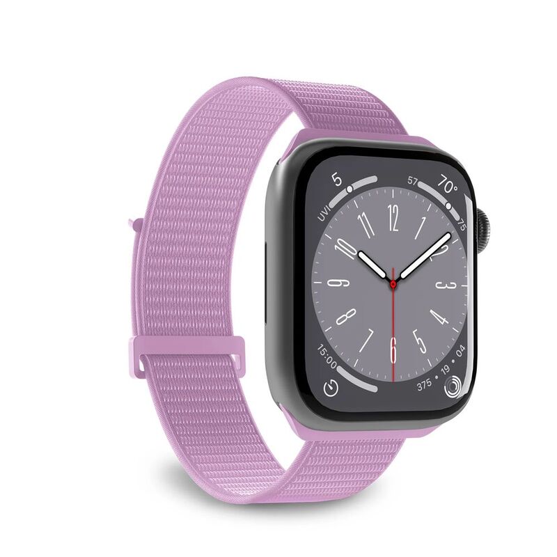 Puro "Sport" Nylon Band For Apple Watch Up To Series 9 38-40-41mm - Series 10 42mm - Pink Puro "Sport" Nylon Band For Apple Watch Up To Series 9 38-40-41mm - Series 10 42mm - Pink
